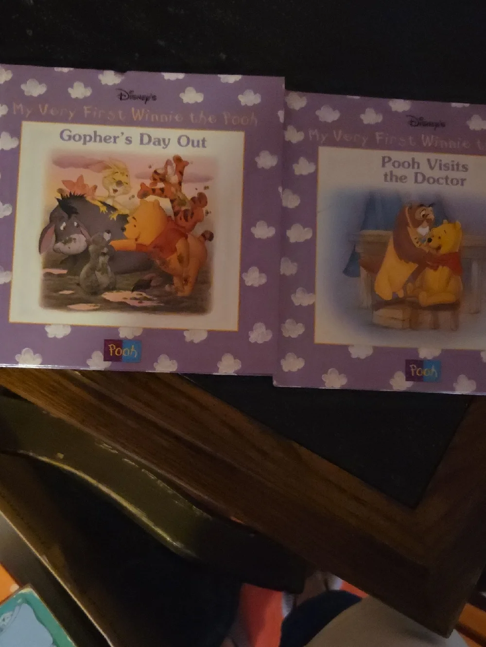 2 Disney Winnie the Pooh Mini Story Books - Lavender Covers